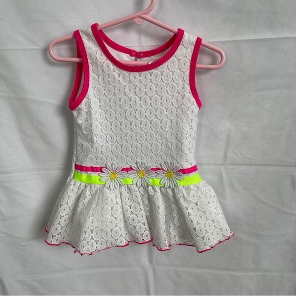 Youngland toddler girls 2T white lace dress flowers rn16518 - Picture 2 of 4